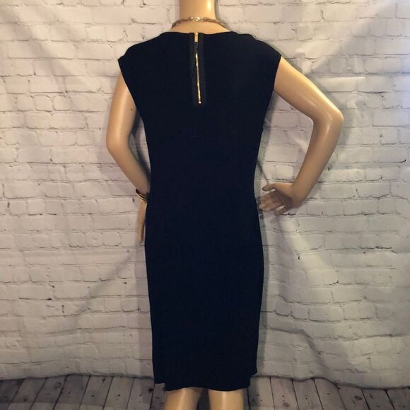 Vince Camuto Shift Sweater Dress B&W Check Pattern L - Picture 6 of 10